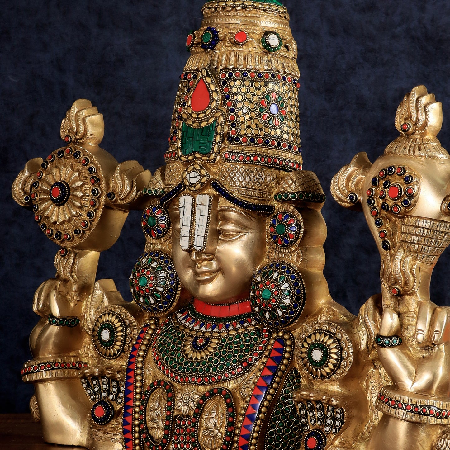 Brass Lord Venkateshwara Tirupati Balaji Face Wall Hanging