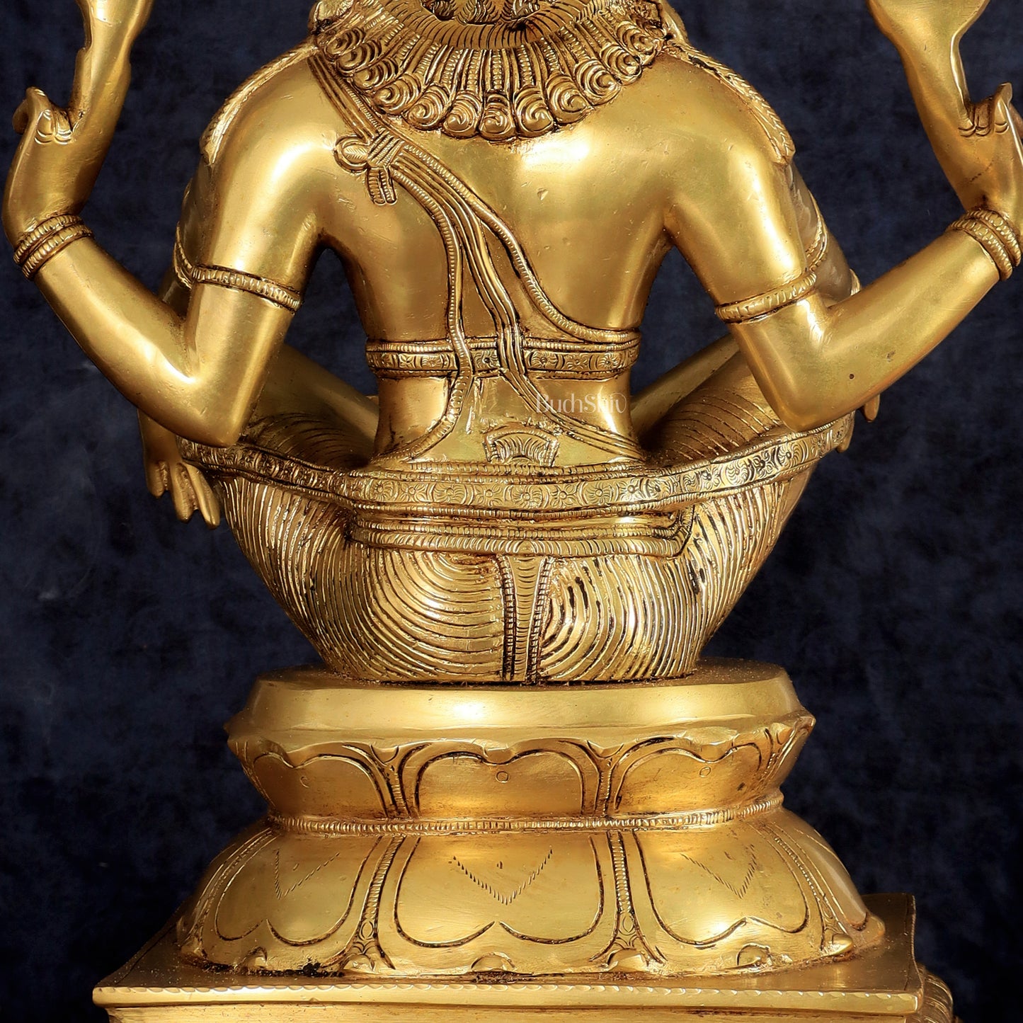 Pure Brass Yog Narasimha Large Sculpture - 19"