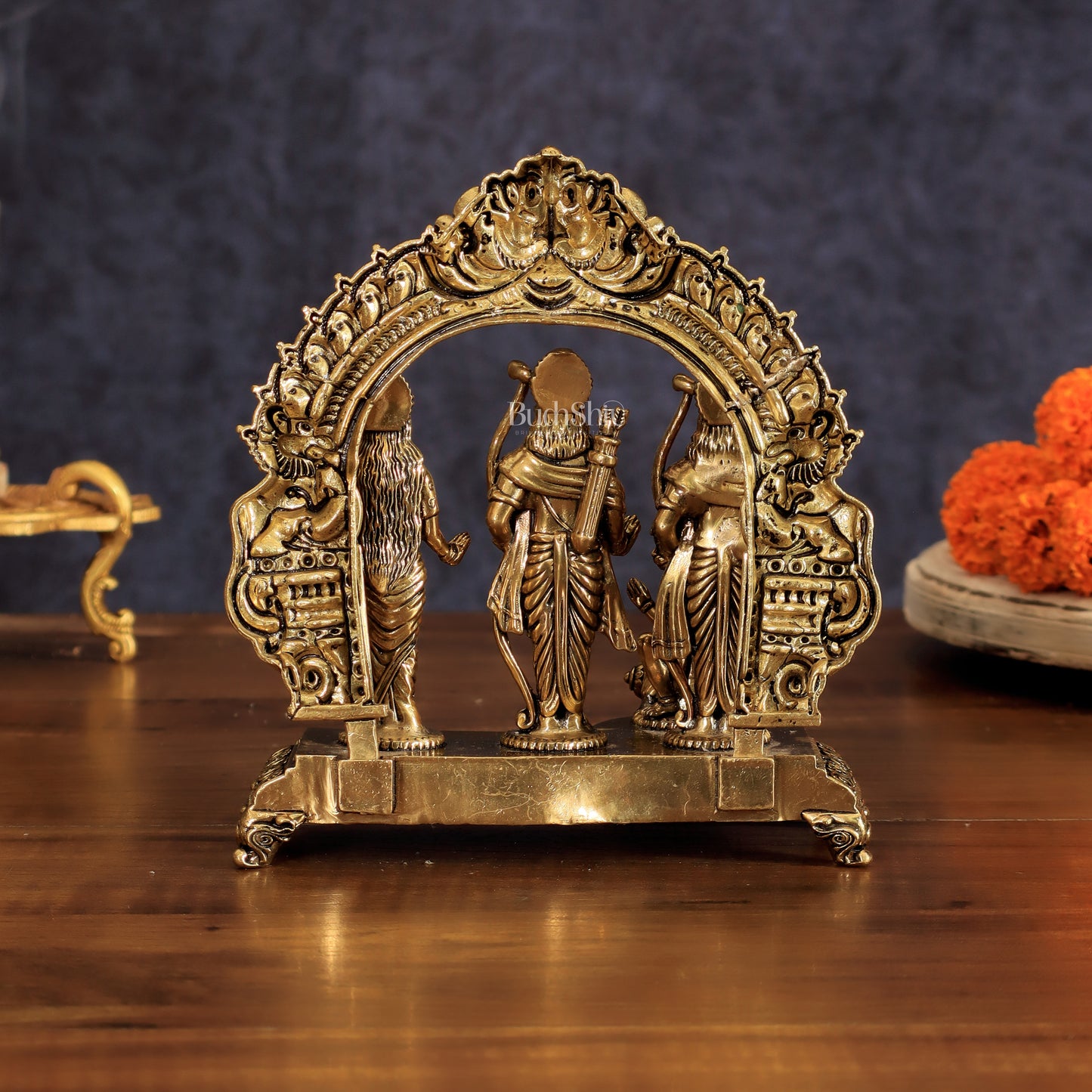 Pure Brass Ram Darbar Intricate Lightweight Idol - 6"