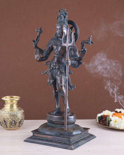 Pure Brass Pashupatinath Standing Lord Shiva Statue 21 inch