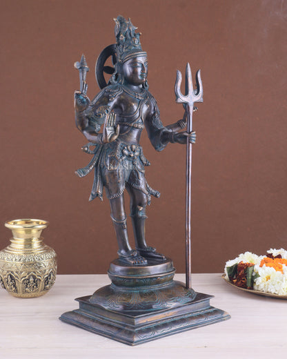 Pure Brass Pashupatinath Standing Lord Shiva Statue 21 inch