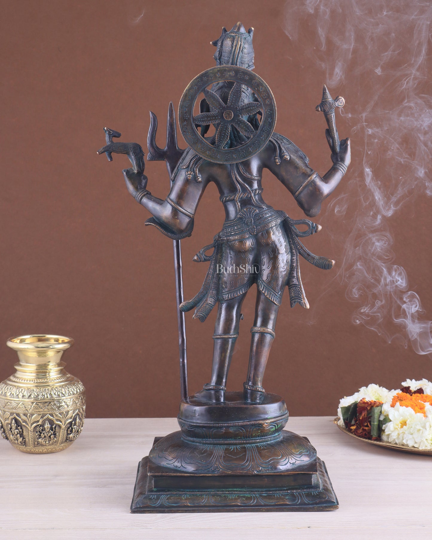 Pure Brass Pashupatinath Standing Lord Shiva Statue 21 inch