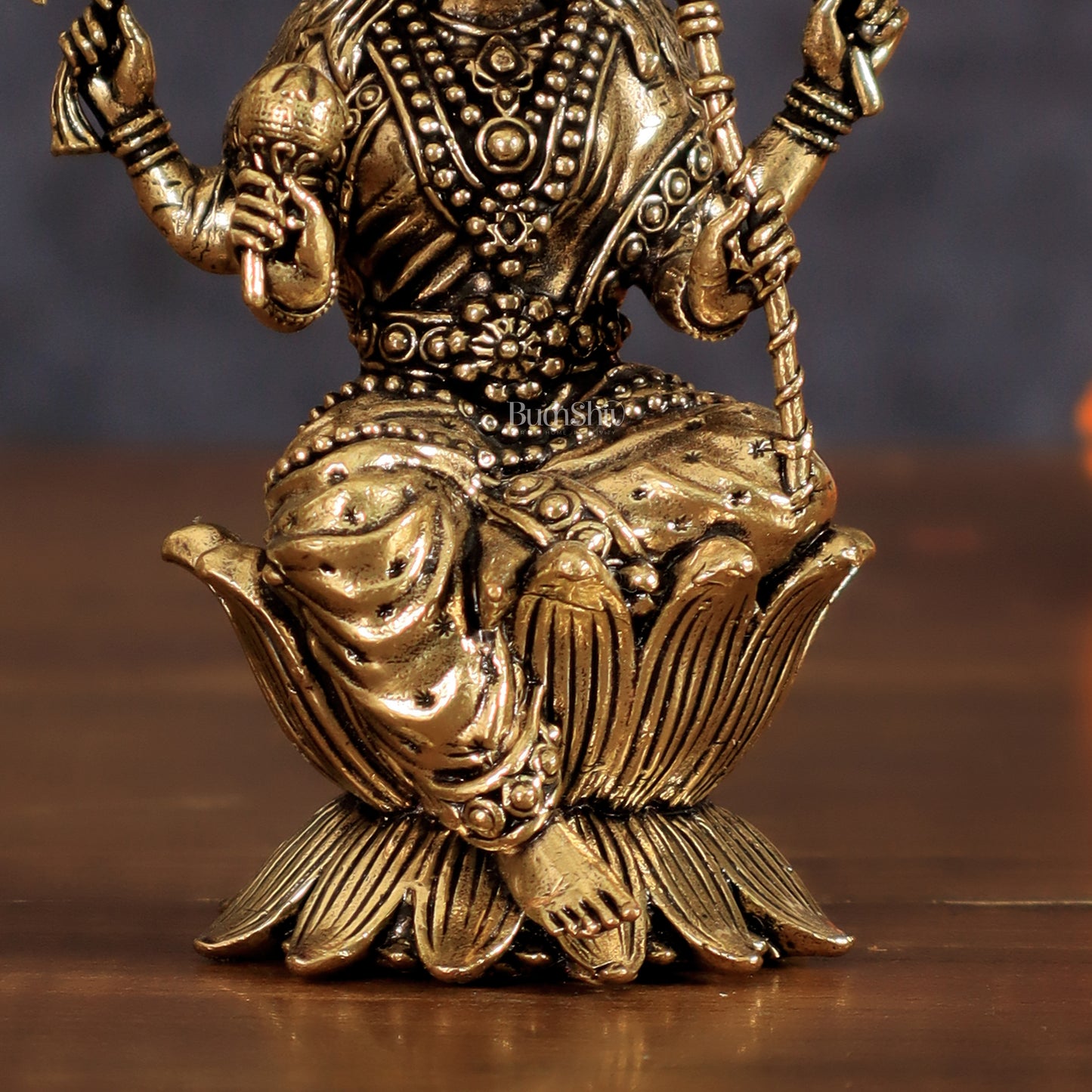 Pure Brass Lalita Devi Rajarajeshwari Idol - 4 Inch Intricate