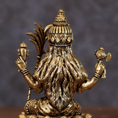 Pure Brass Lalita Devi Rajarajeshwari Idol - 4 Inch Intricate