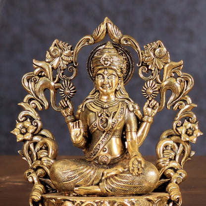 Pure Brass Ganesh Lakshmi Saraswati Idol - 4 Inch