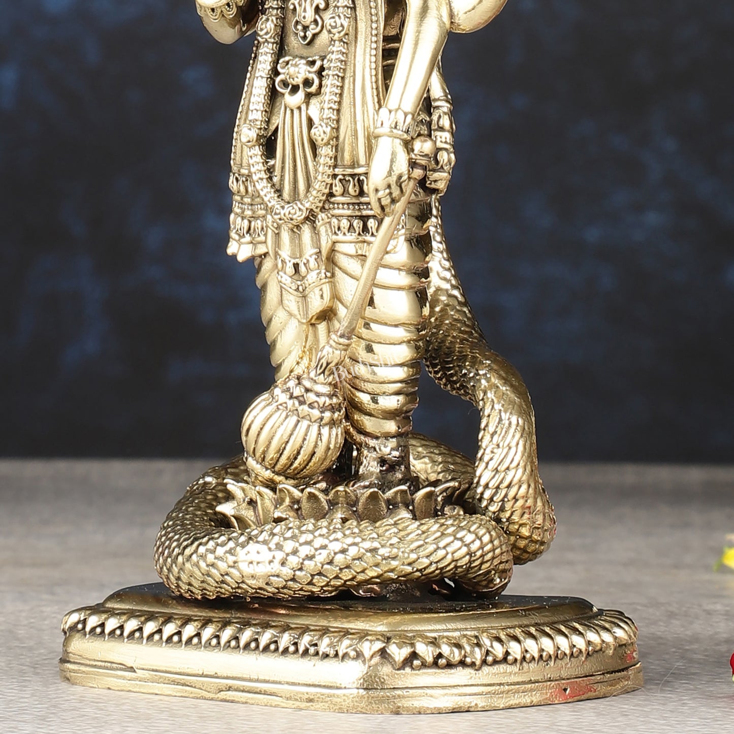 Brass Superfine Lord Vishnu Statue with Sheshanag  idol | 7.5"
