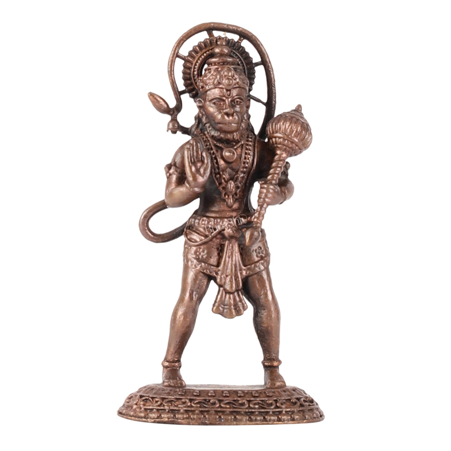 Pure Copper Blessing Hanuman Idol | Handcrafted Statue - 3"