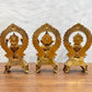 Brass Superine Ganesh Lakshmi Saraswati idols 9.5"