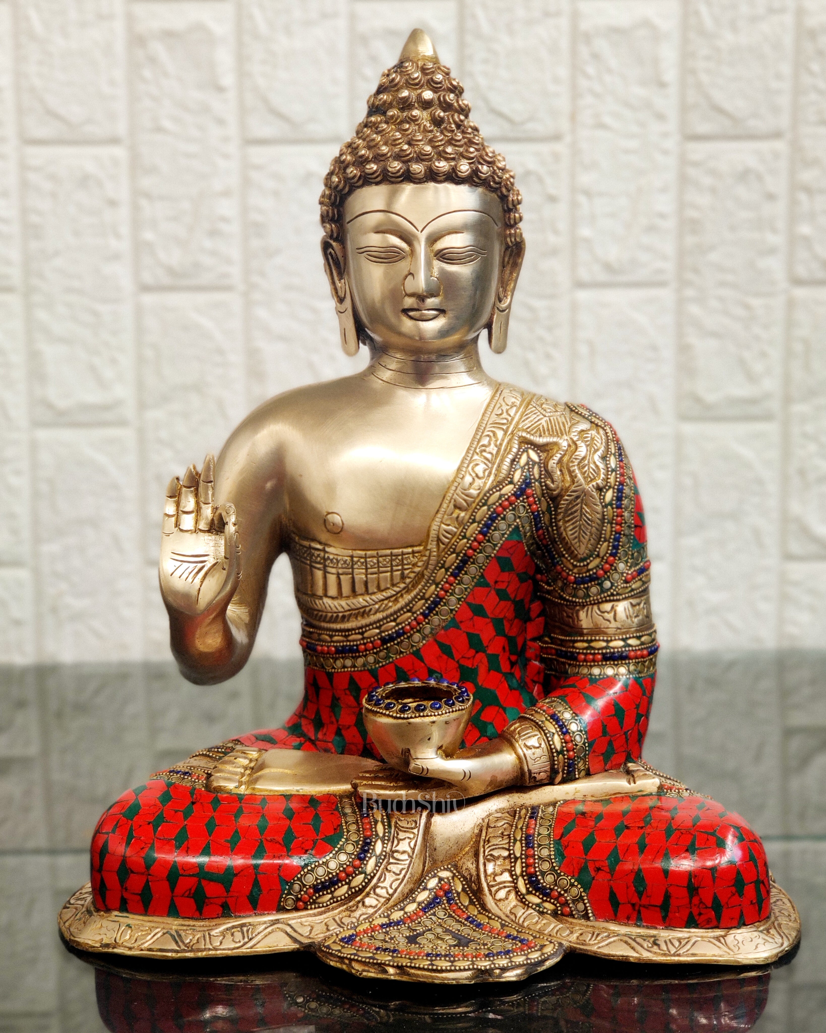 Medicine Buddha outlet Dragon Brass 1kg 17,5 cm