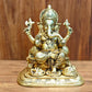 Pure Brass Superfine Lord Ganesha Idol - 9"