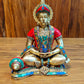 Divine Lord Hanuman in meditation Brass Idol 9.5" Tall |