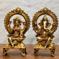 Brass SuperFine Ganesh Lakshmi idols 9.5"