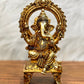 Brass SuperFine Ganesha idol 9.5"
