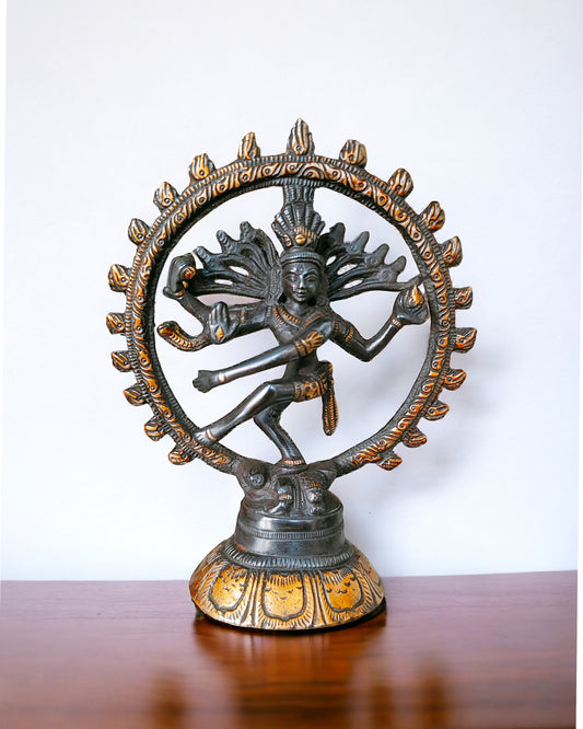 Brass Small Nataraja Statue 5 " black