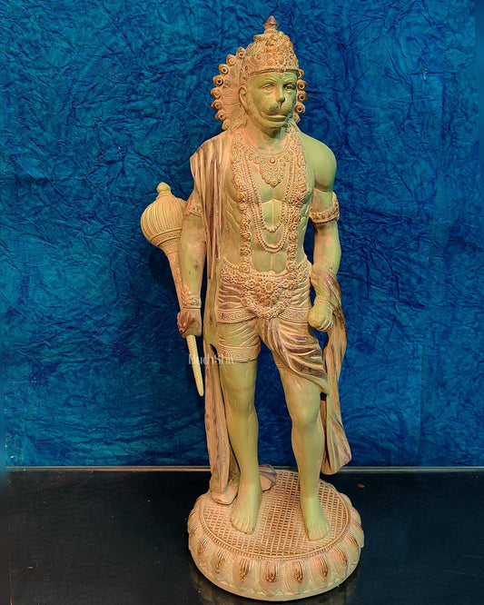 Brass Lord Hanuman Statue Stone finish 24" Height