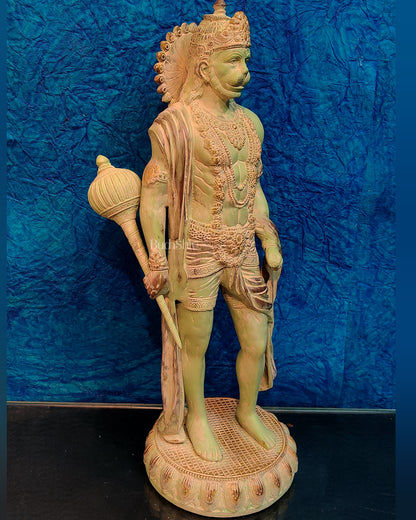 Brass Lord Hanuman Statue Stone finish 24" Height