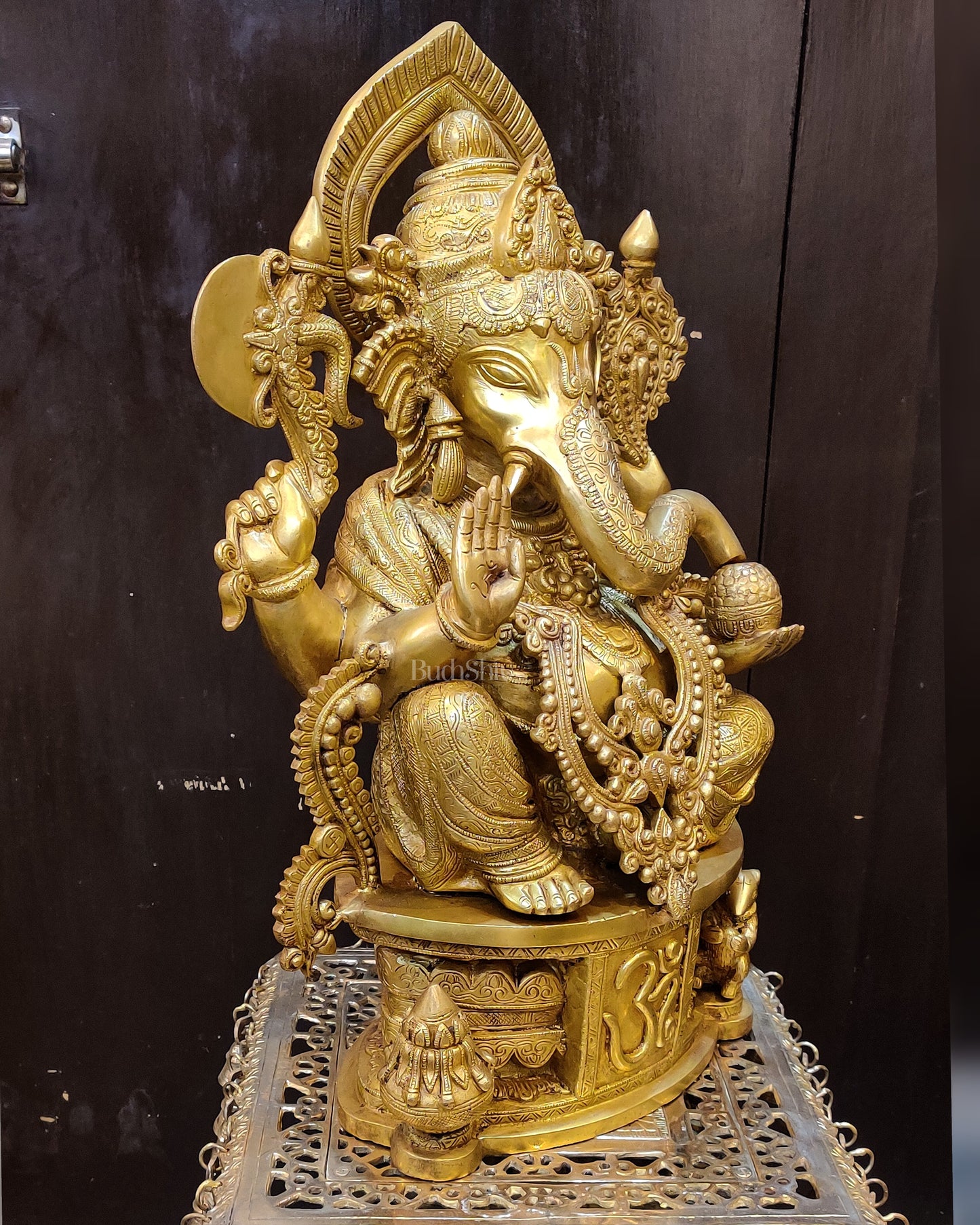 Handcrafted Brass Ganesha Statue - 23"