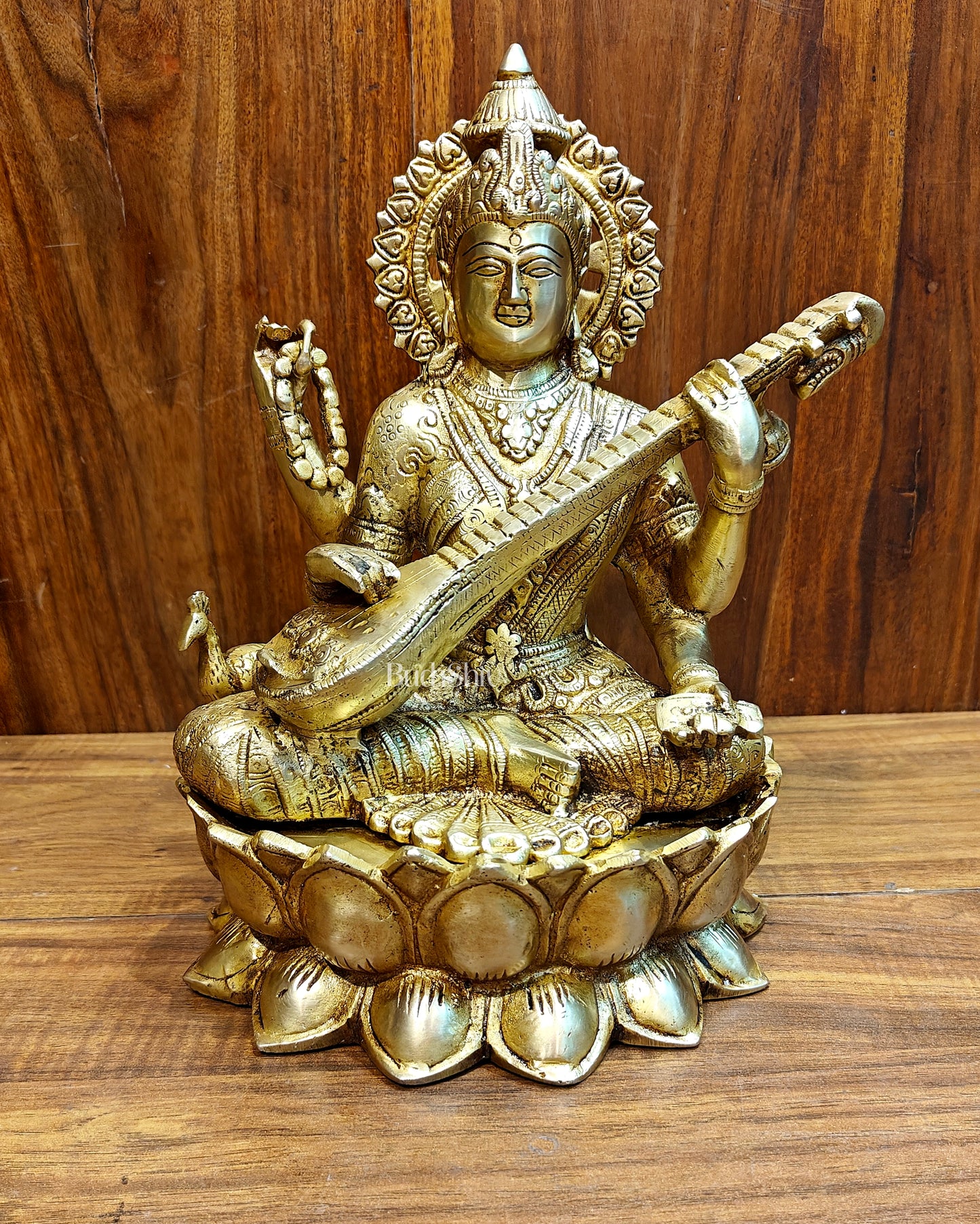 Brass Saraswati idol 12 inch