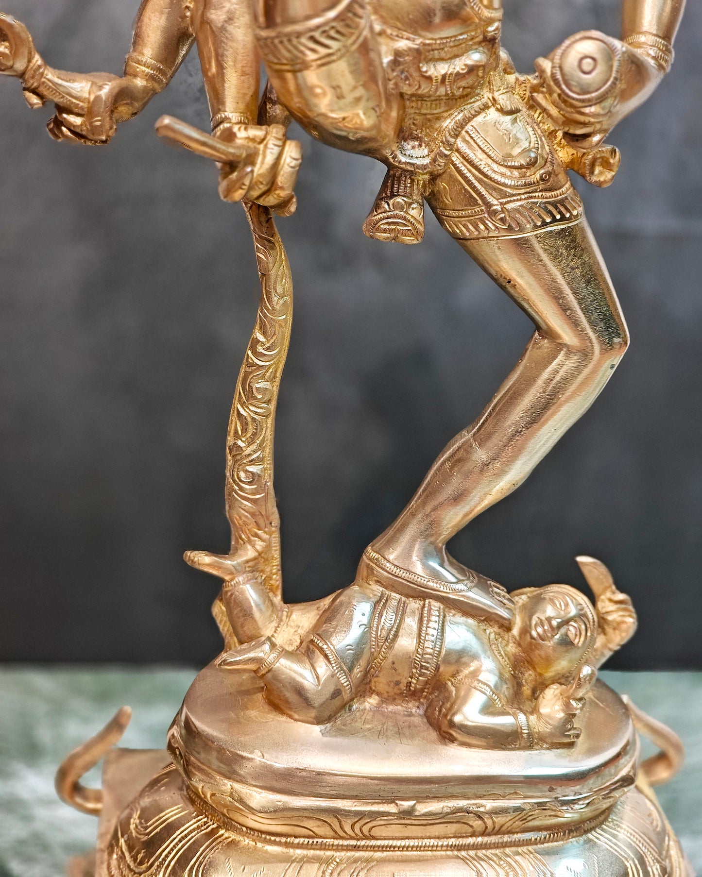 Urdhava Tandava Shiny 26 inch Brass Tripurantaka Lord Shiva Statue