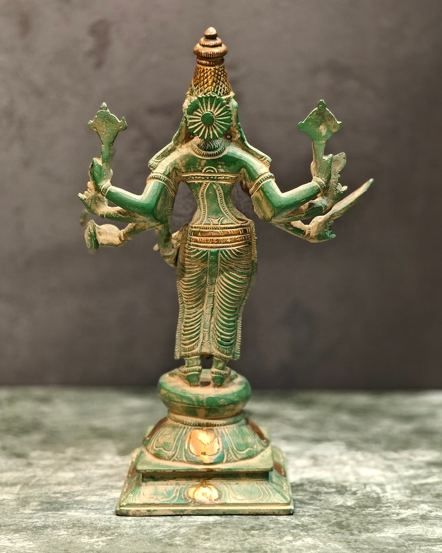 Brass Goddess Narayani Statue | 12"