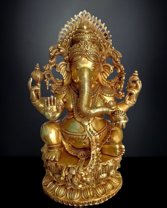 Large Brass Ganesha statue 26 inch