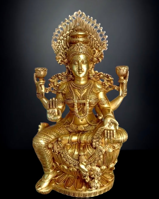 Majestic Brass Large Lakshmi Devi Idol 26"