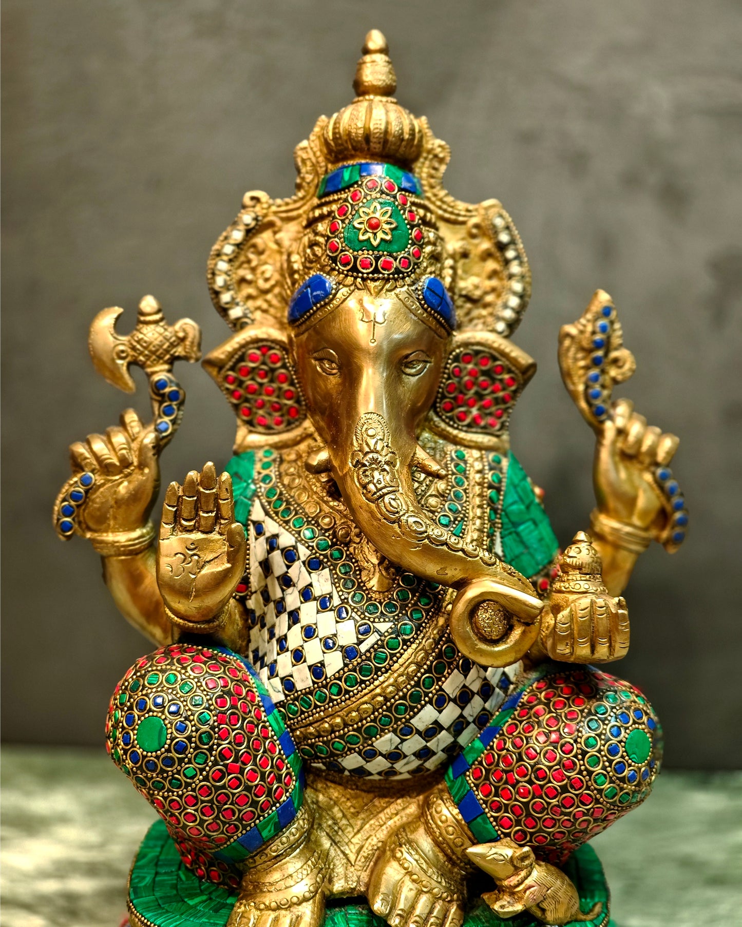 Ganesh Brass statue 16 inch multicolour