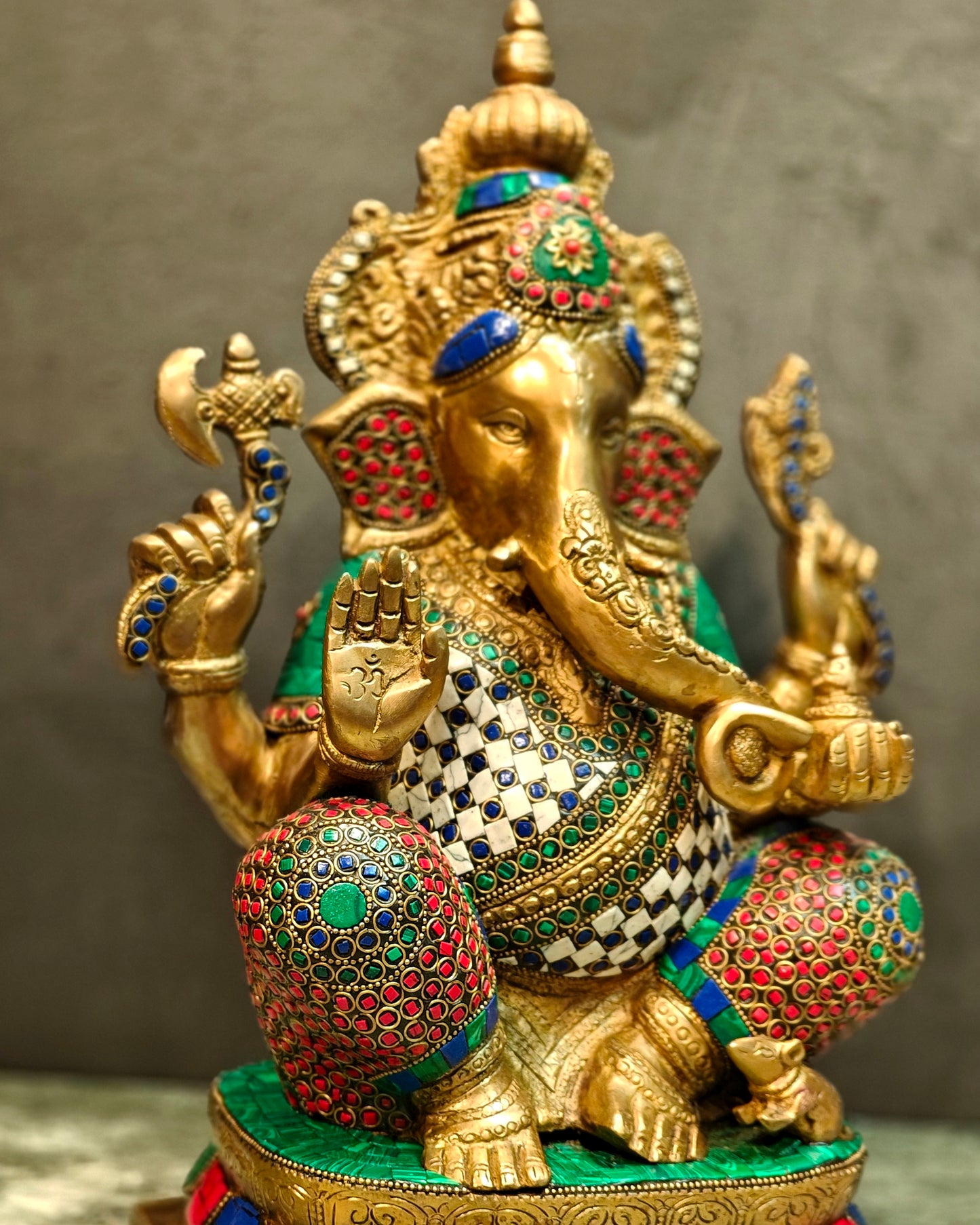 Ganesh Brass statue 16 inch multicolour