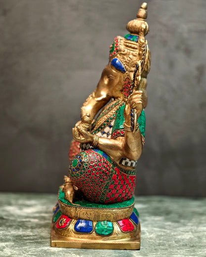 Ganesh Brass statue 16 inch multicolour