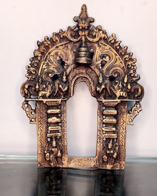 Brass Antique Handcrafted Prabhavali 9" x 7"