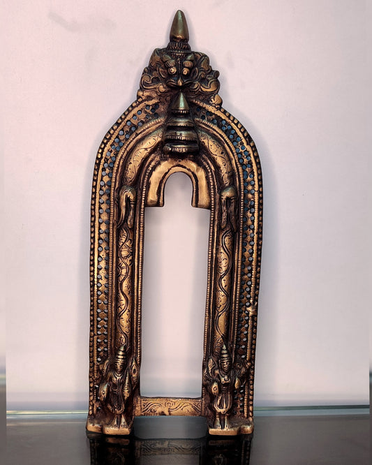 Brass Antique Handcrafted Prabhavali 12.5" x 5.5"