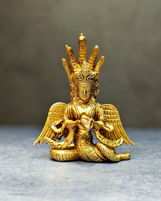 Pure Brass Superfine Naaga Kanya Idol | 5.5"