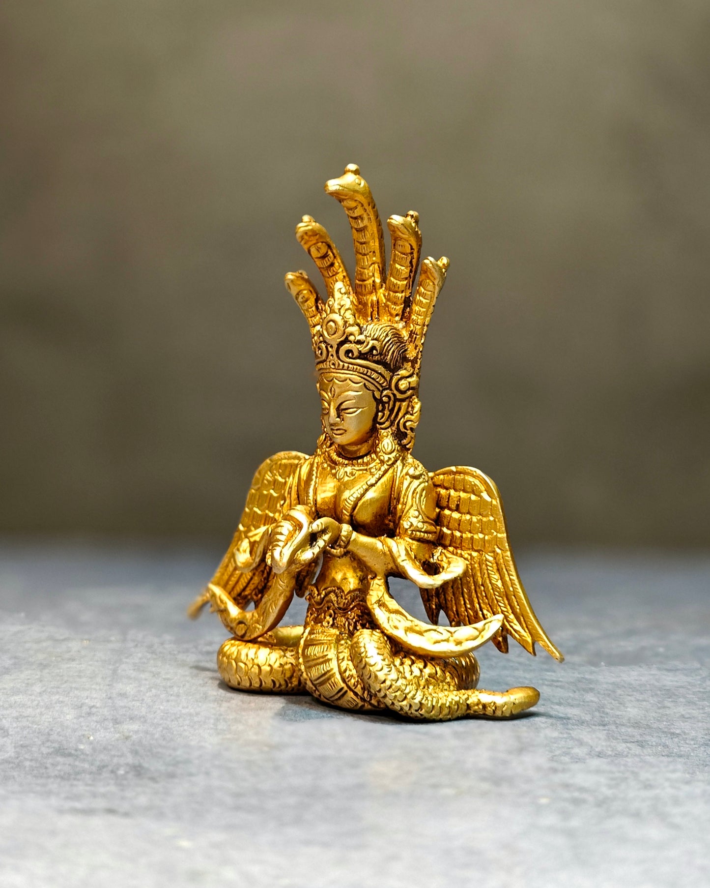 Pure Brass Superfine Naaga Kanya Idol | 5.5"