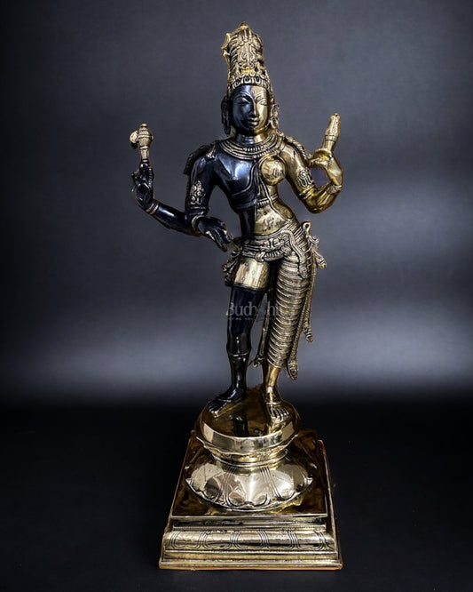 Brass Ardhanarishwara Statue - 23"