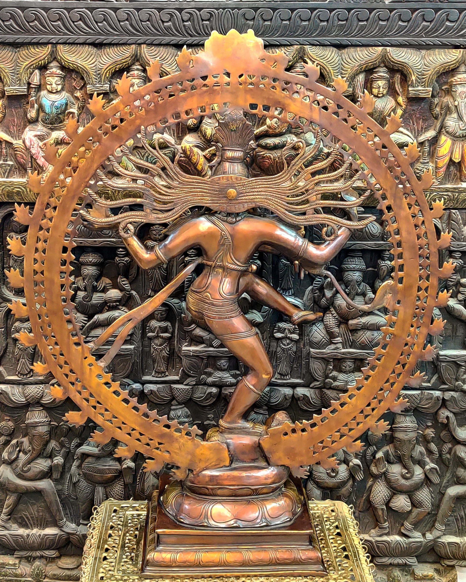 Large Handcrafted Superfine Brass Nataraja Statue - 36 Height –