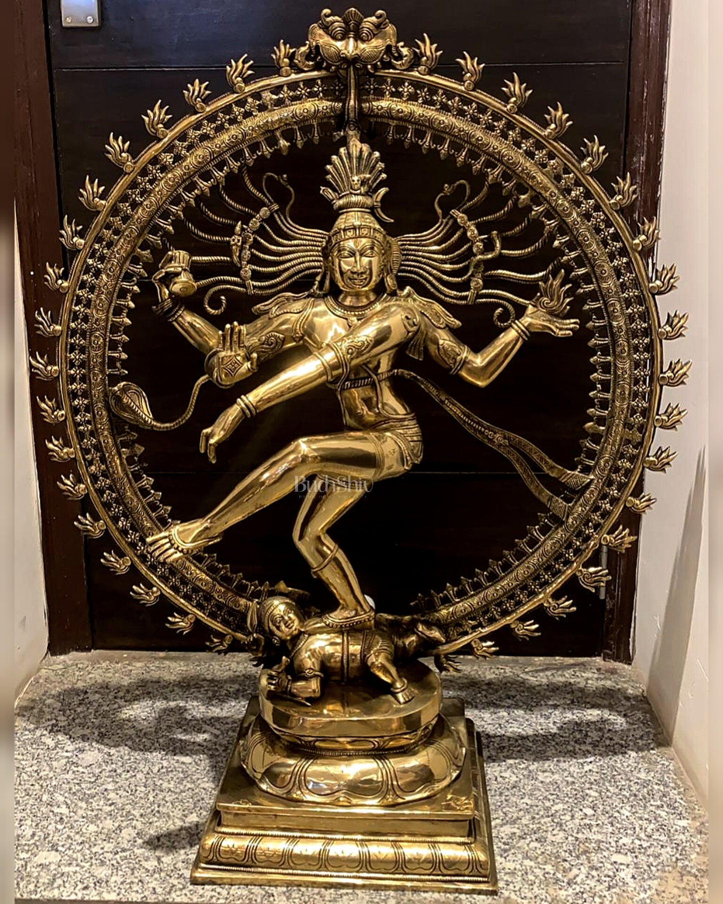 Large Handcrafted Superfine Brass Nataraja Statue by BudhShiv - 36"