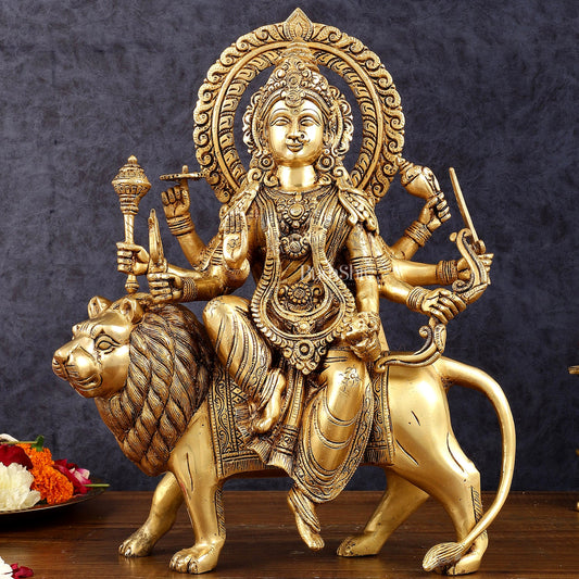 Brass Durga Mata Idol 15 inch