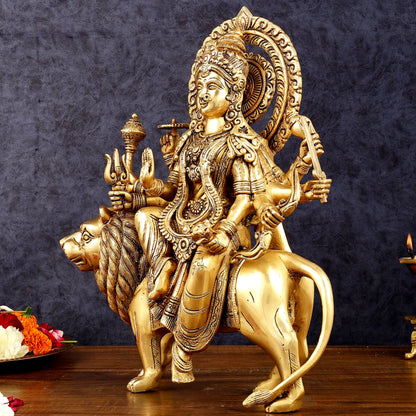 Brass Durga Mata Idol 15 inch