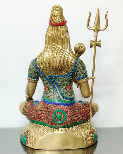 Handcrafted Pure Brass Lord Shiva Statue - 23"