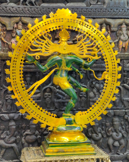 Large Handcrafted Superfine Brass Nataraja Statue - 36"