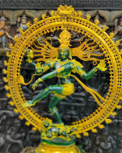 Large Handcrafted Superfine Brass Nataraja Statue - 36"