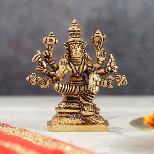 Small Brass Superfine Varahi Idol | 3.5" Height | Intricate Detail