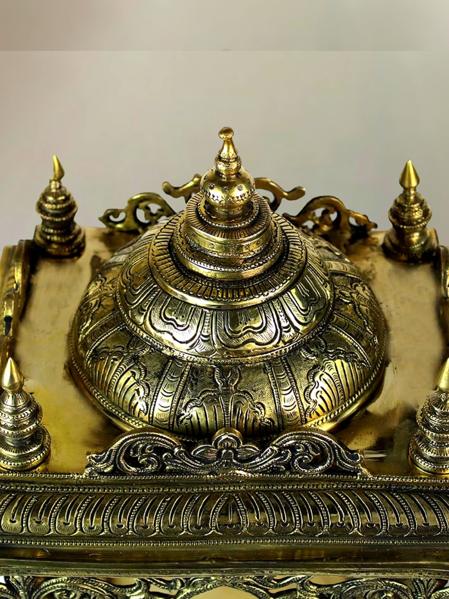 Pure Brass Large Temple for God Idols 21"