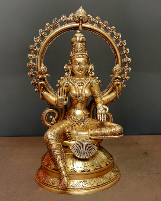 Pure Brass Goddess Lakshmi Superfine Idol 28"