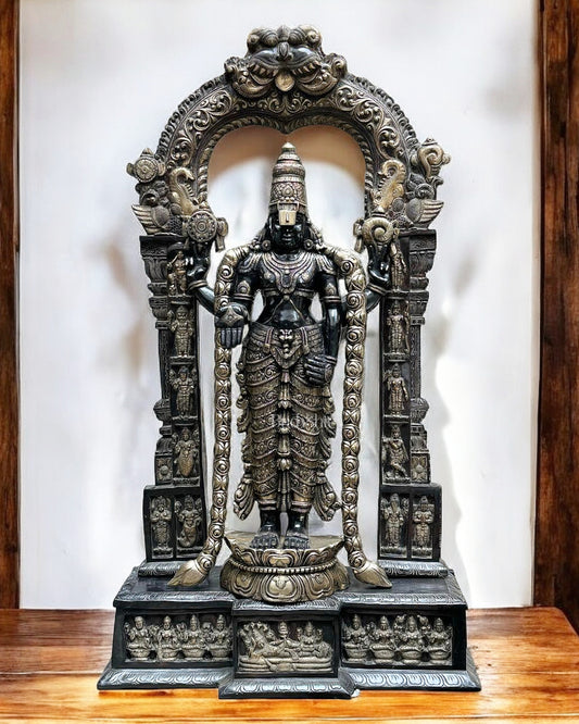 Brass Tirupati Balaji Lord Venkateshwara Statue 86" Large