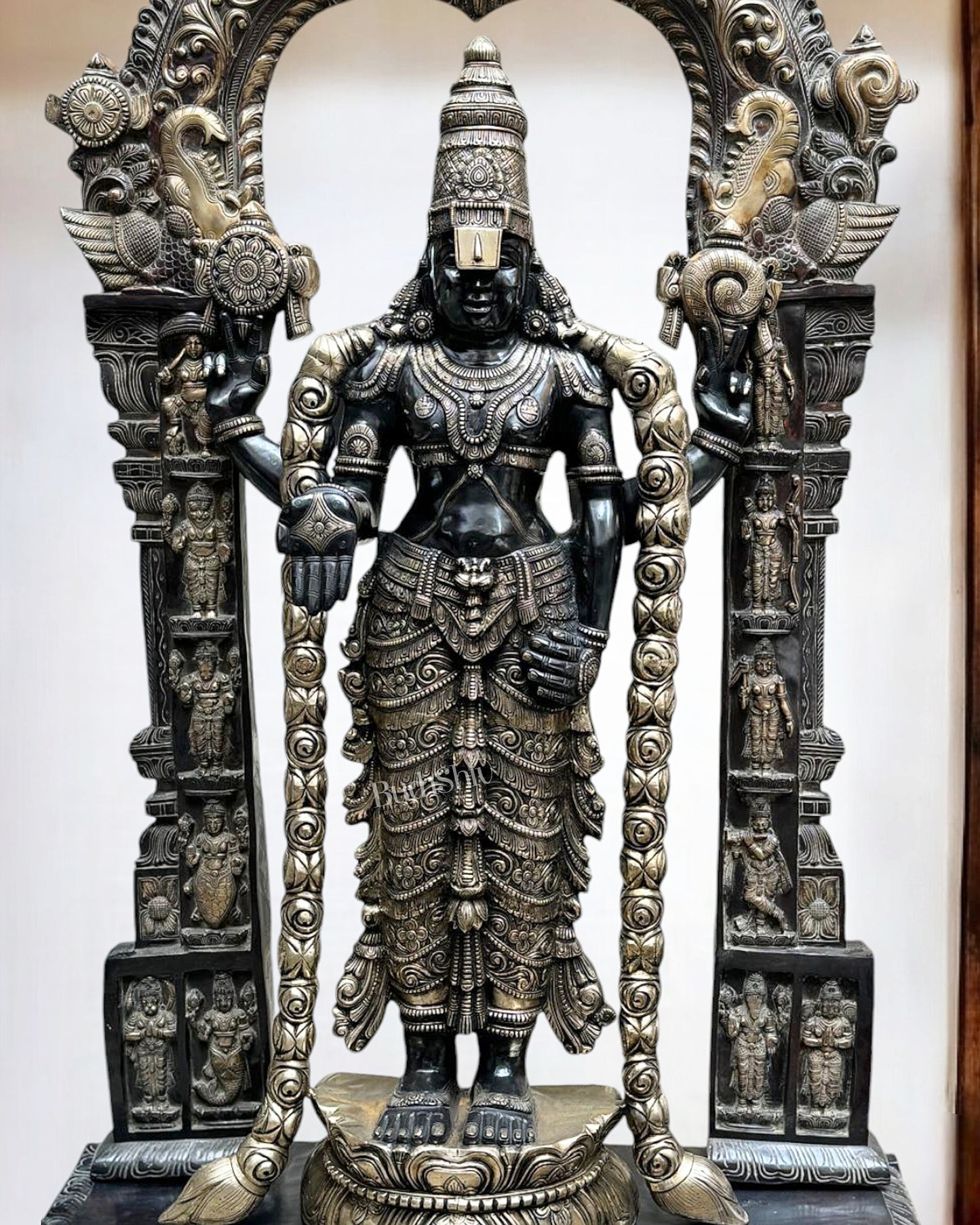 Brass Tirupati Balaji Lord Venkateshwara Statue 86" Large