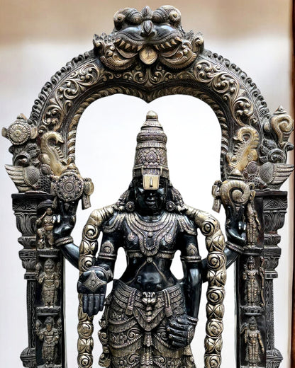 Brass Tirupati Balaji Lord Venkateshwara Statue 86" Large