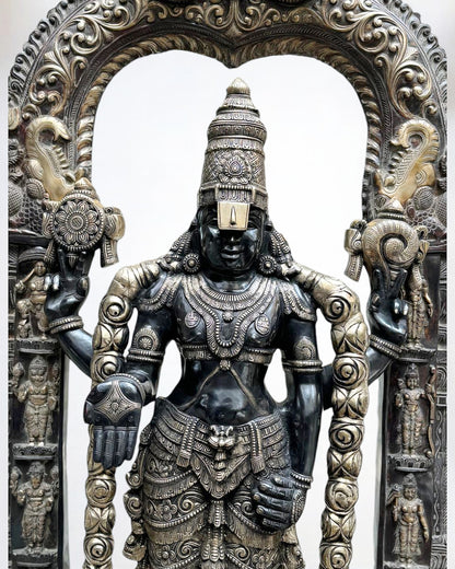 Brass Tirupati Balaji Lord Venkateshwara Statue 86" Large