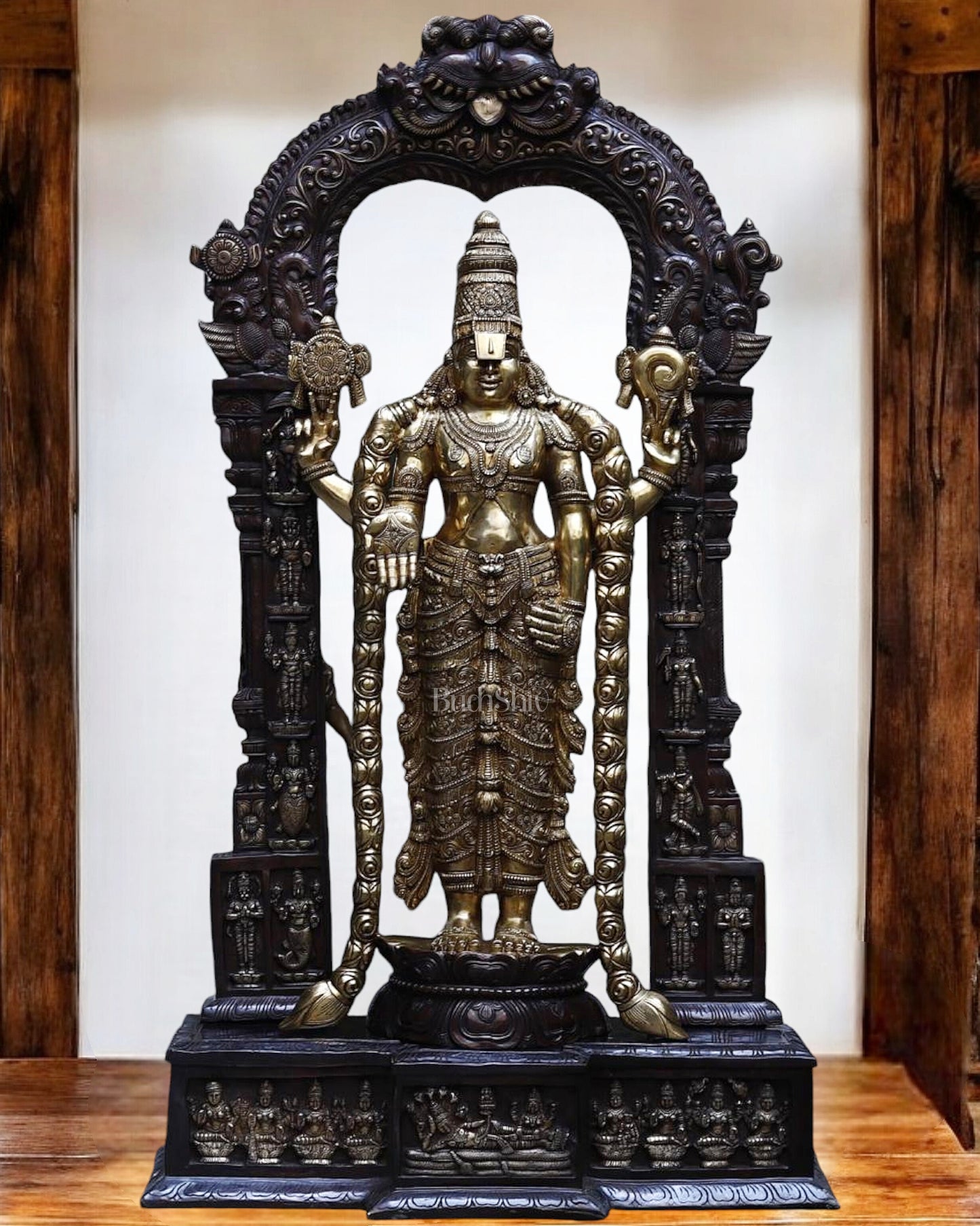 Brass Tirupati Balaji Lord Venkateshwara Statue 86" Large