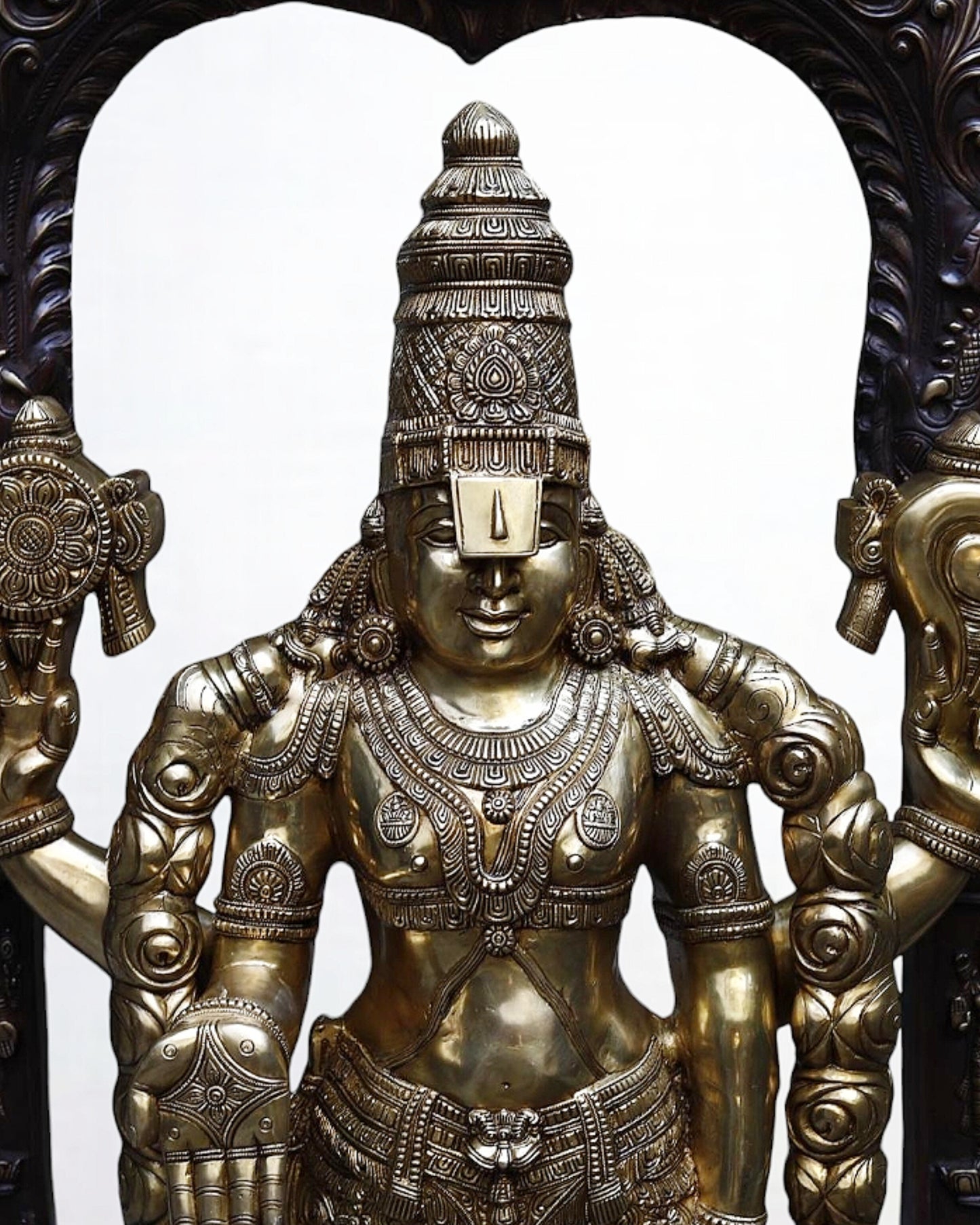 Brass Tirupati Balaji Lord Venkateshwara Statue 86" Large